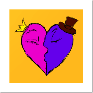 Colorful heart valentines day Posters and Art